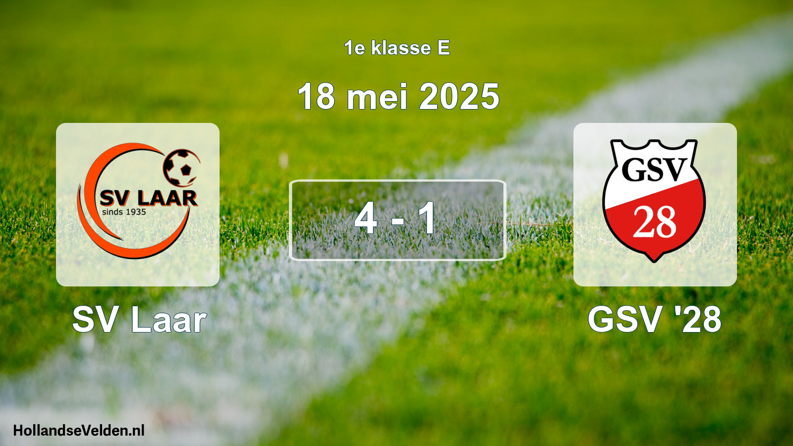 Total number of matches played: SV Laar - GSV '28 4 - 1 (18 May 2025)