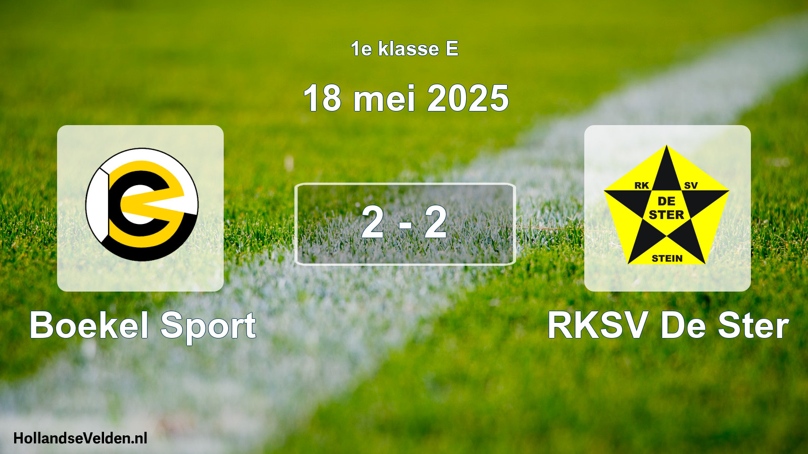 Total number of matches played: Boekel Sport - RKSV De Ster 2 - 2 (18 May 2025)