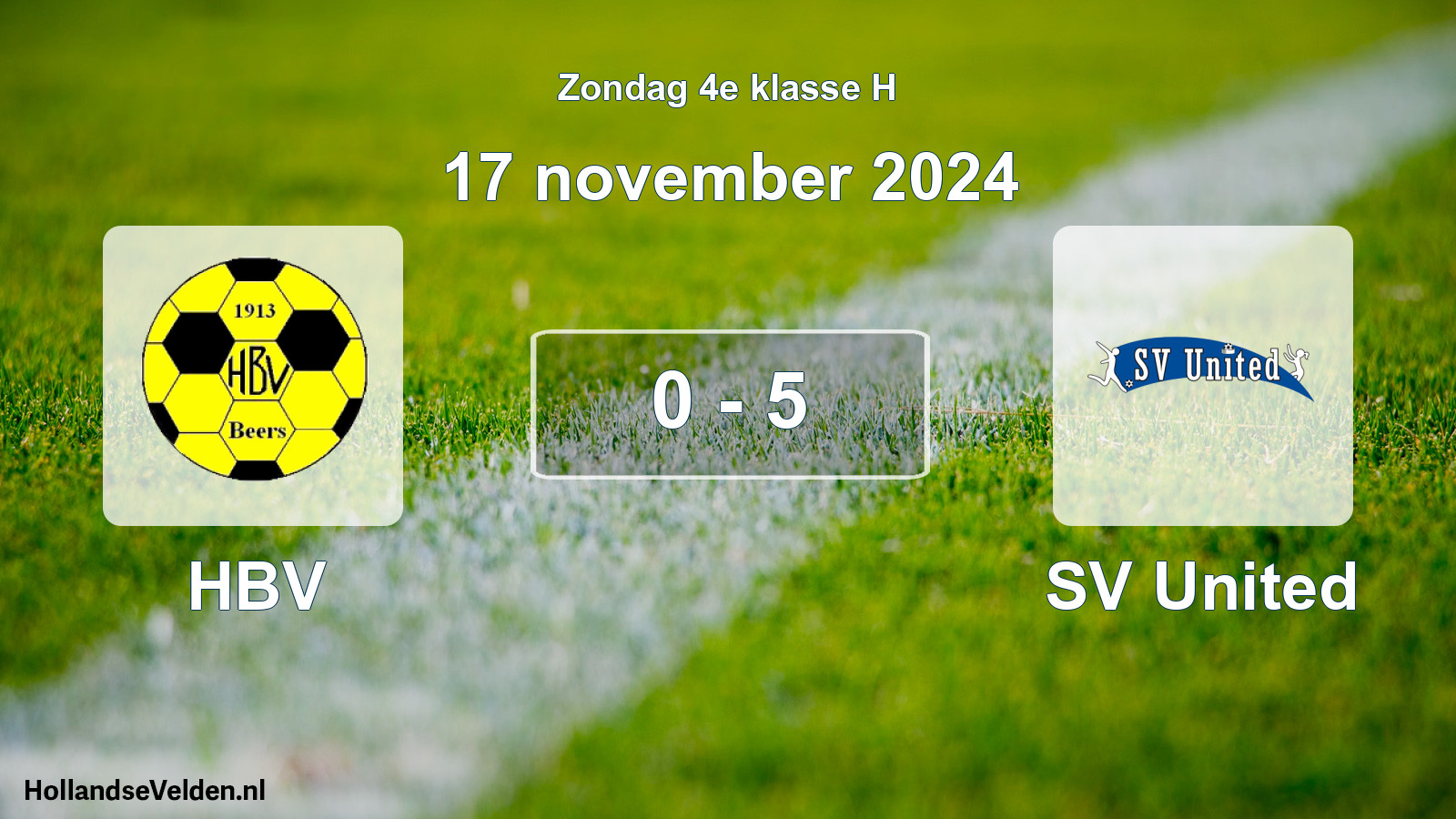 Total number of matches played: HBV - SV United 0 - 5 (17 November 2024)