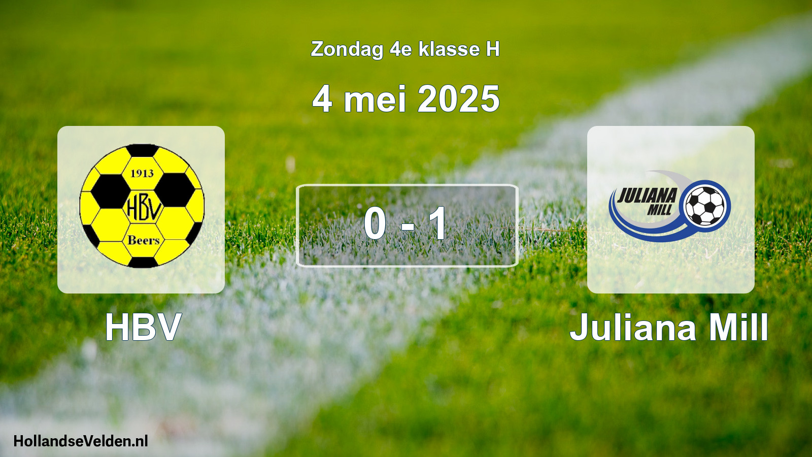 Total number of matches played: HBV - Juliana Mill 0 - 1 (4 May 2025)
