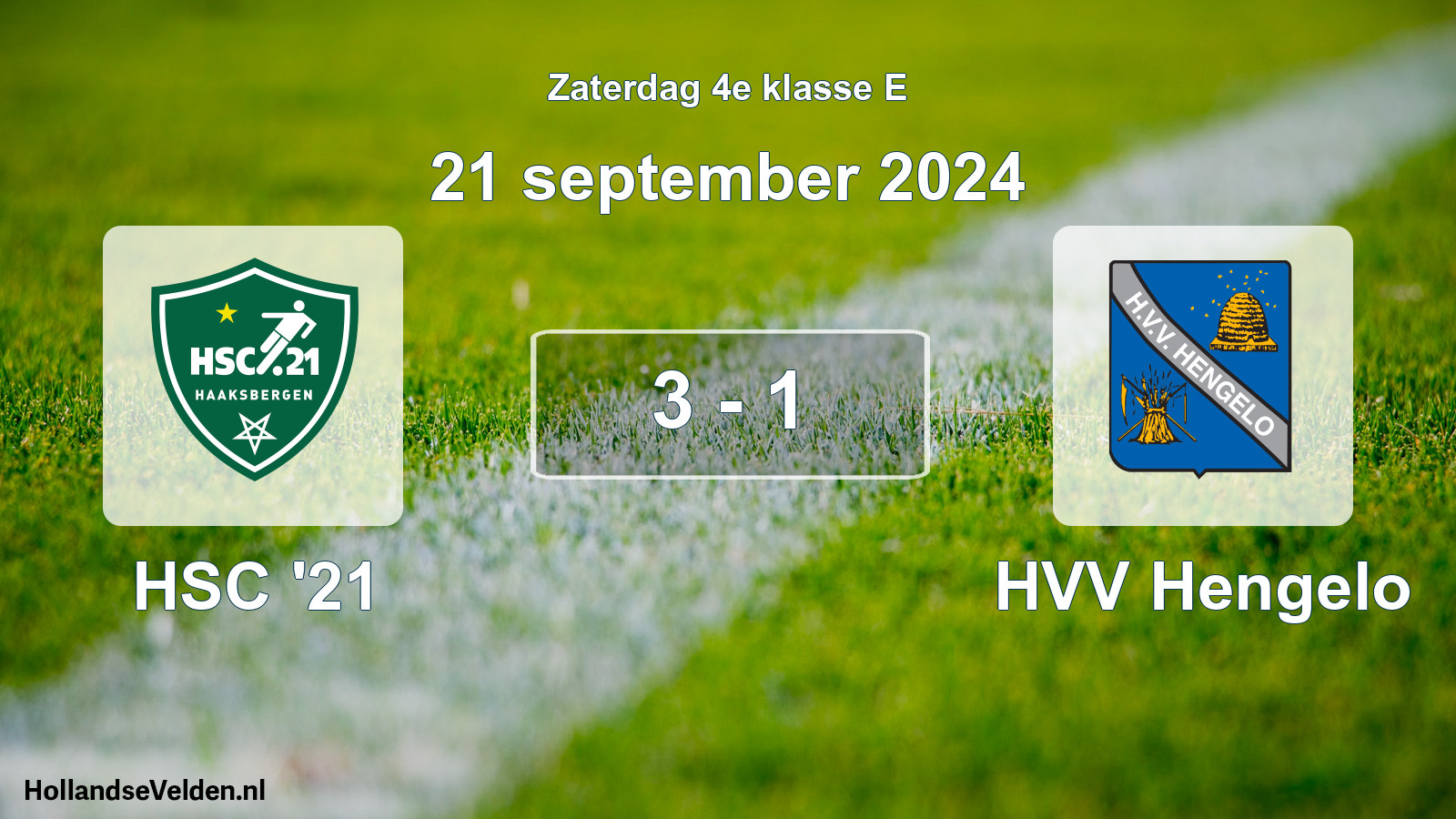 Total number of matches played: HSC '21 - HVV Hengelo 3 - 1 (21 September 2024)
