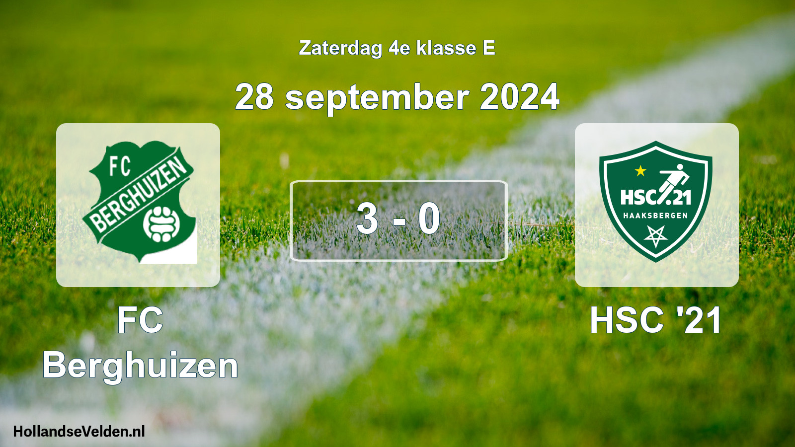 Total number of matches played: FC Berghuizen - HSC '21 3 - 0 (28 September 2024)