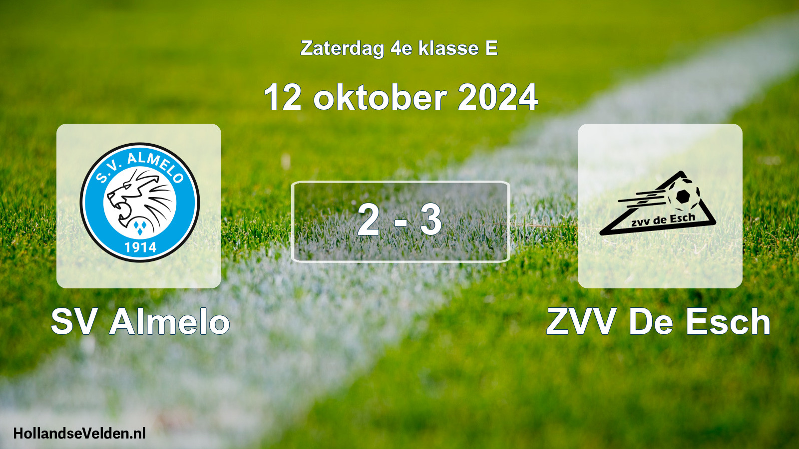 Total number of matches played: SV Almelo - ZVV De Esch 2 - 3 (12 October 2024)