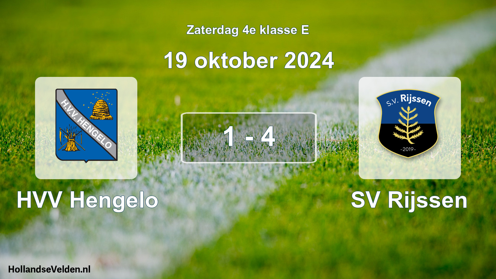 Total number of matches played: HVV Hengelo - SV Rijssen 1 - 4 (19 October 2024)