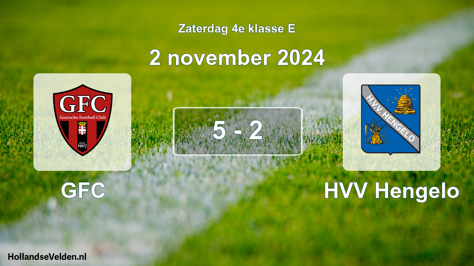 Total number of matches played: GFC - HVV Hengelo 5 - 2 (2 November 2024)