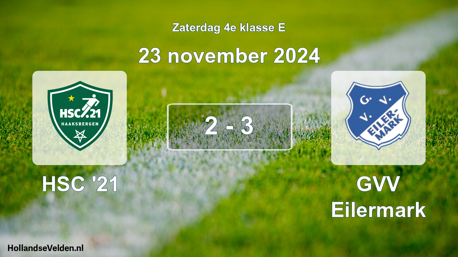 Total number of matches played: HSC '21 - GVV Eilermark 2 - 3 (23 November 2024)
