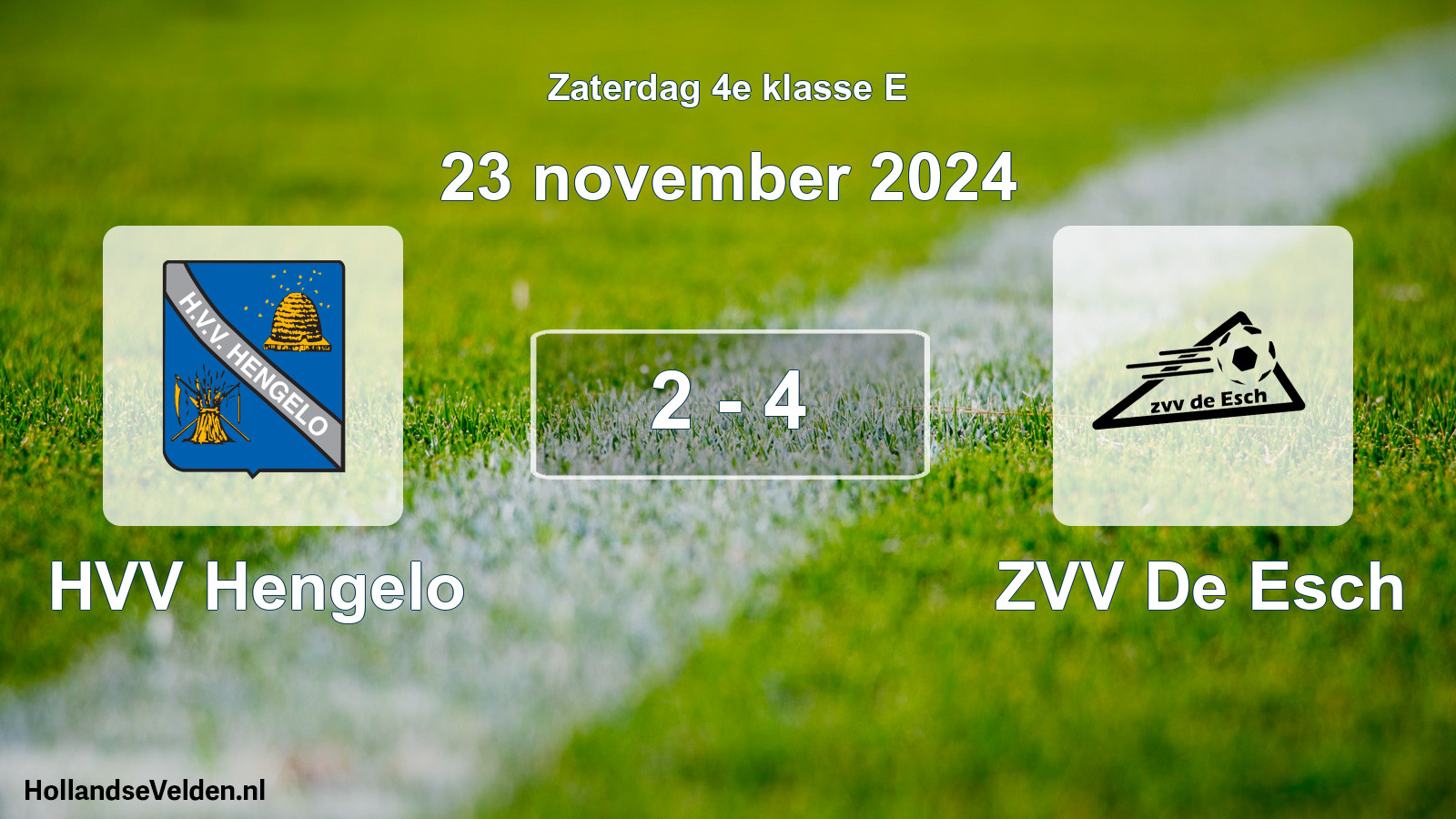 Total number of matches played: HVV Hengelo - ZVV De Esch 2 - 4 (23 November 2024)