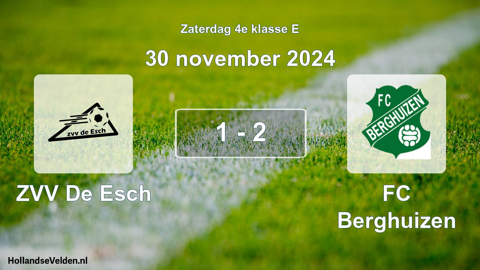 Total number of matches played: ZVV De Esch - FC Berghuizen 1 - 2 (30 November 2024)
