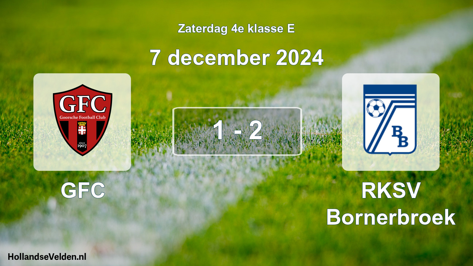 Total number of matches played: GFC - RKSV Bornerbroek 1 - 2 (7 December 2024)