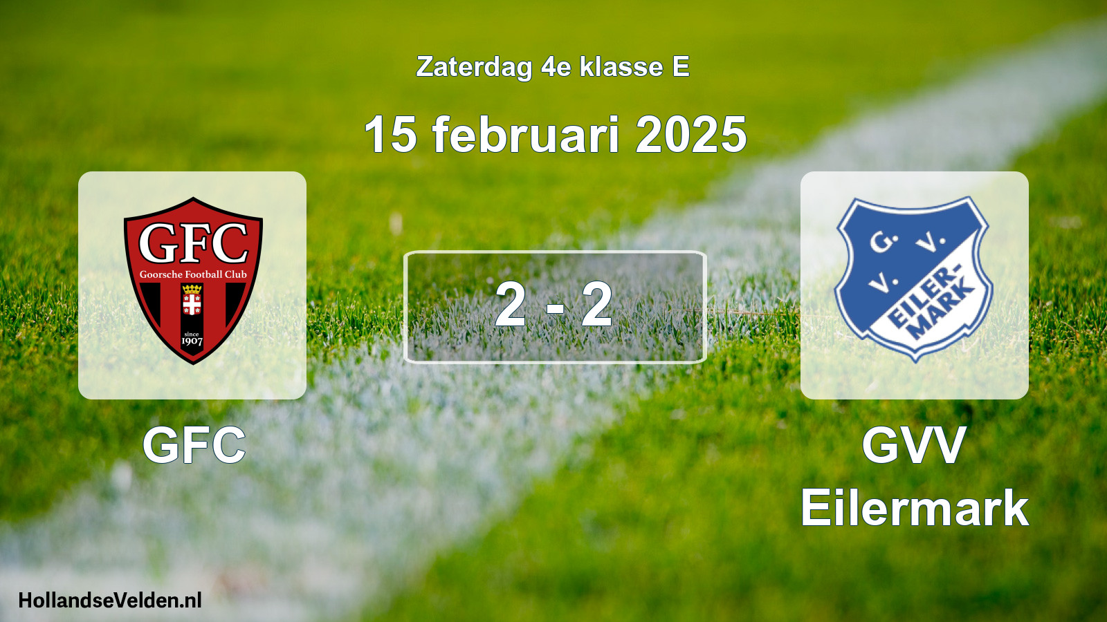 Total number of matches played: GFC - GVV Eilermark 2 - 2 (15 February 2025)