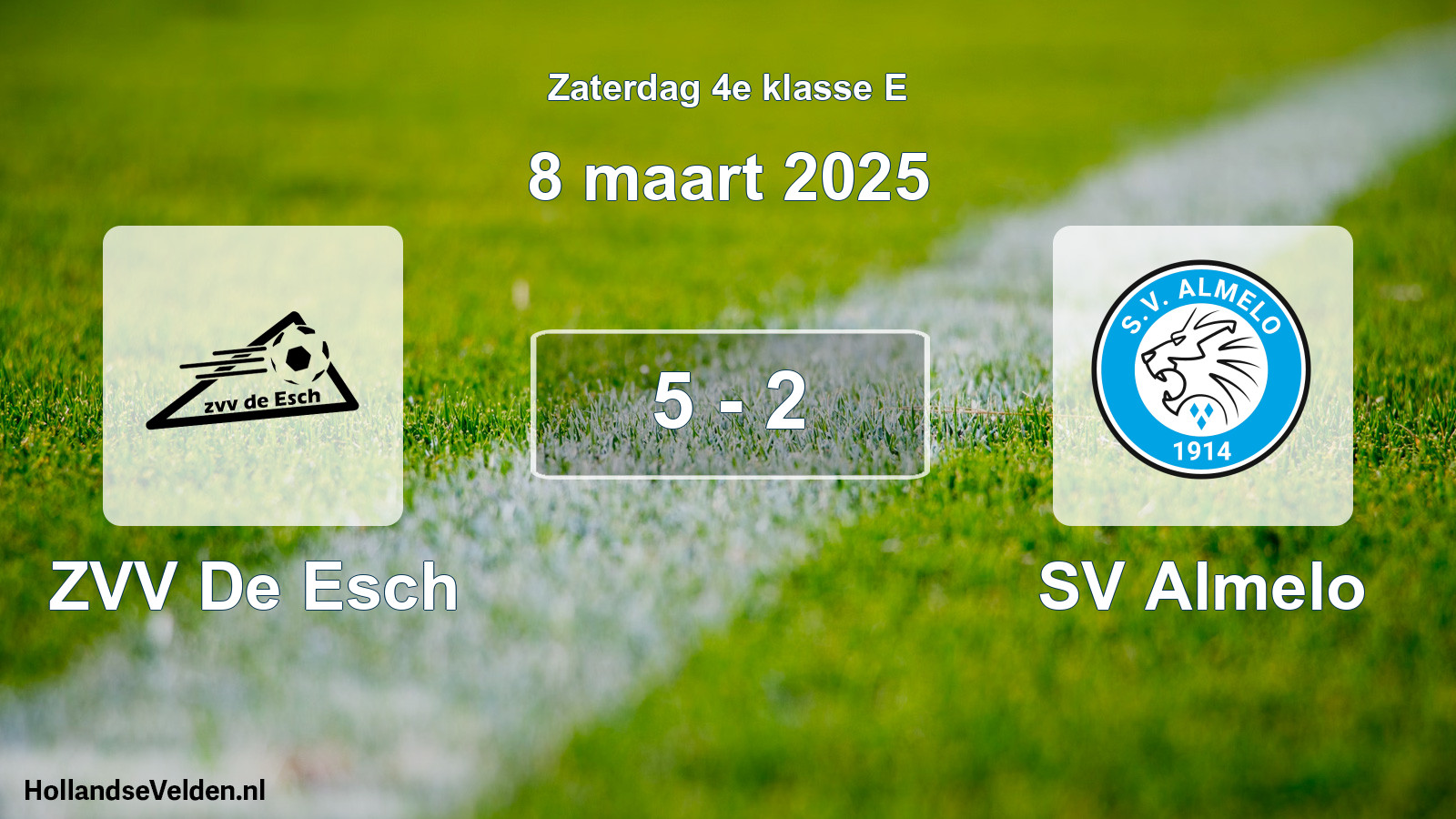 Total number of matches played: ZVV De Esch - SV Almelo 5 - 2 (8 March 2025)