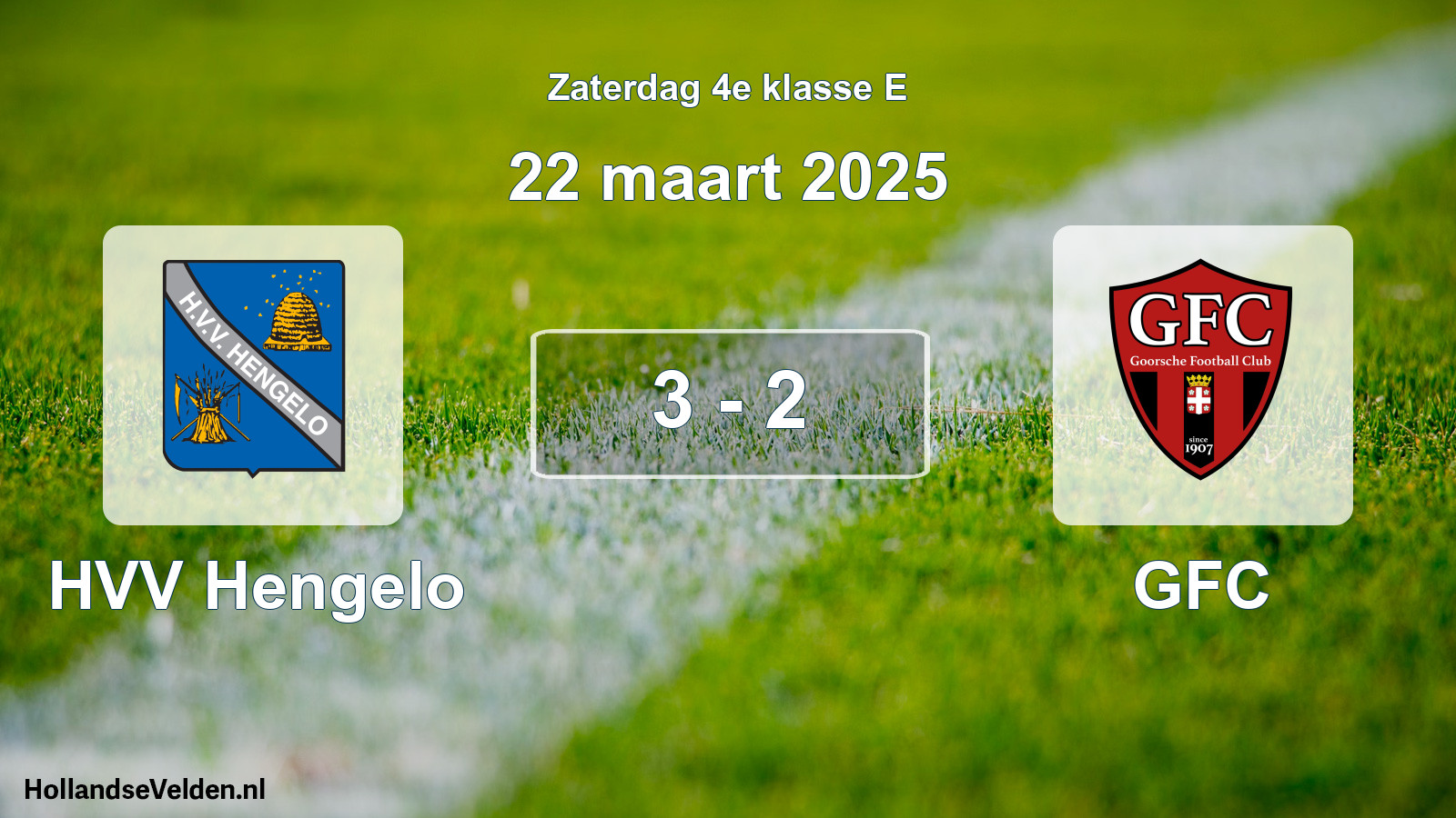 Total number of matches played: HVV Hengelo - GFC 3 - 2 (22 March 2025)