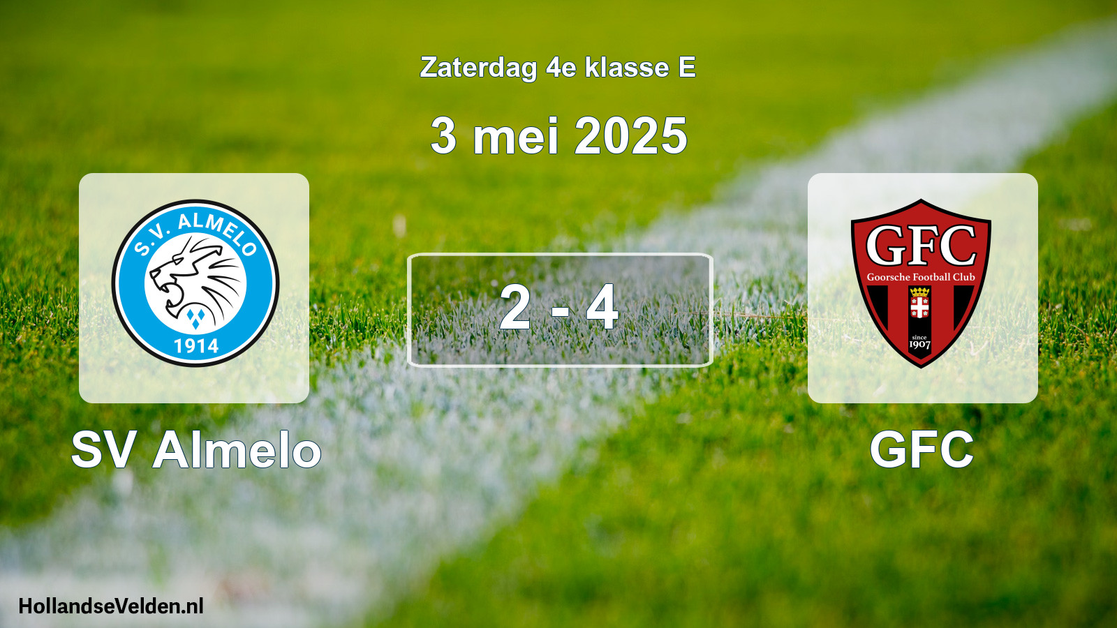 Total number of matches played: SV Almelo - GFC 2 - 4 (3 May 2025)