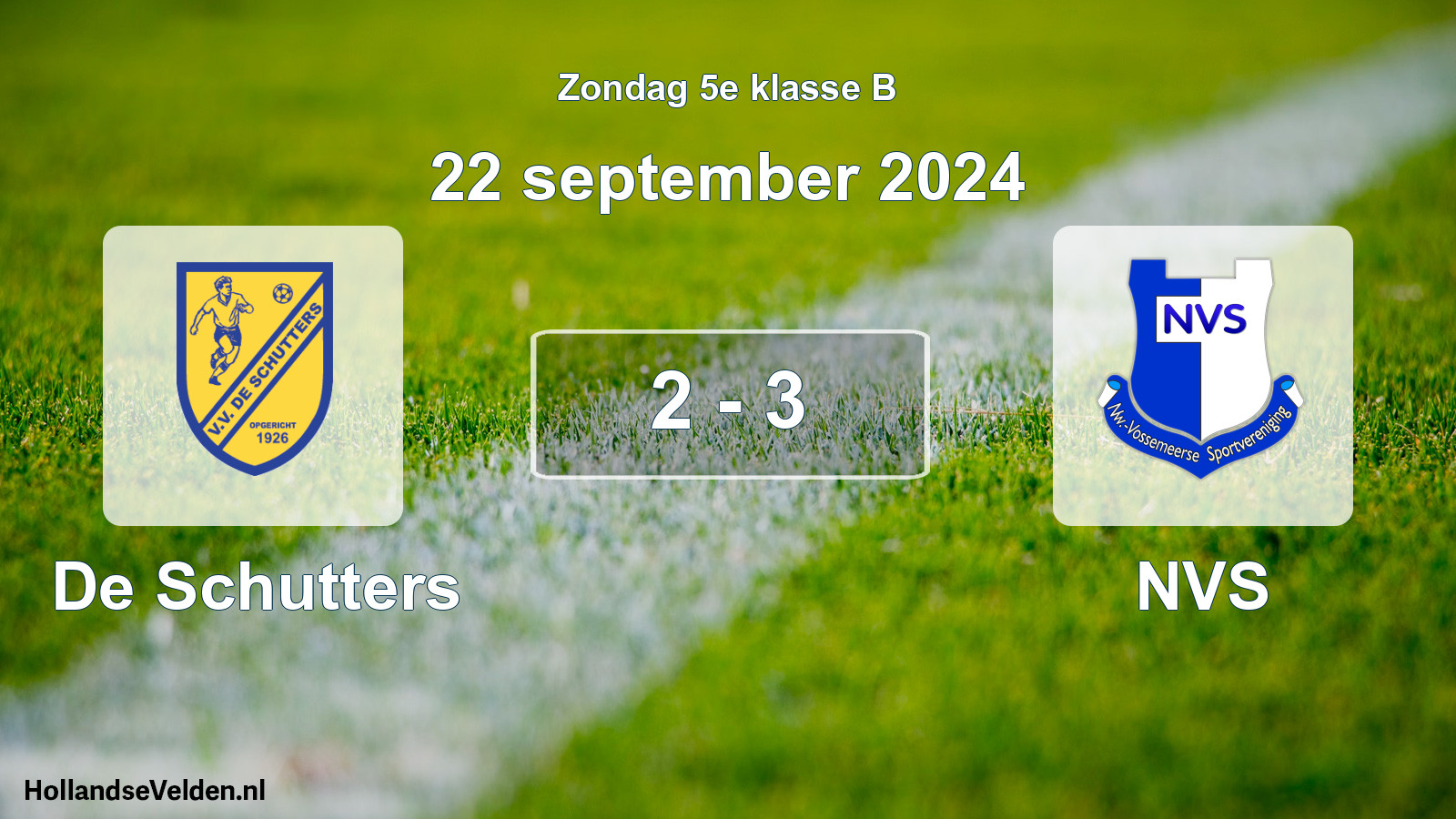 Total number of matches played: De Schutters - NVS 2 - 3 (22 September 2024)