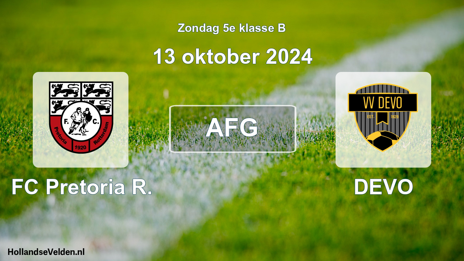 Scheduled Match: FC Pretoria R. - DEVO (13 October 2024)