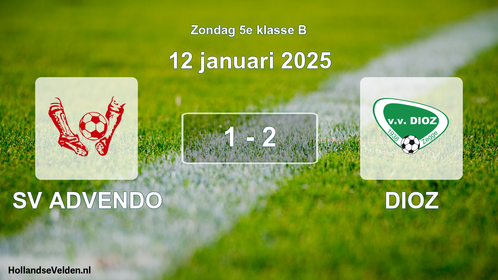Total number of matches played: SV ADVENDO - DIOZ 1 - 2 (12 January 2025)