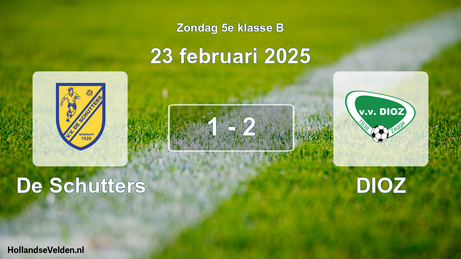 Total number of matches played: De Schutters - DIOZ 1 - 2 (23 February 2025)