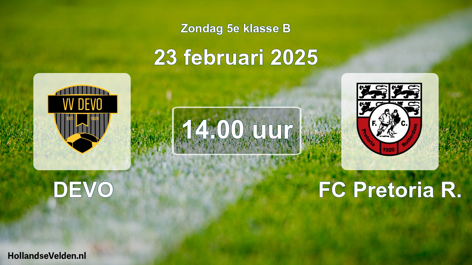 Scheduled Match: DEVO - FC Pretoria R. (23 February 2025)