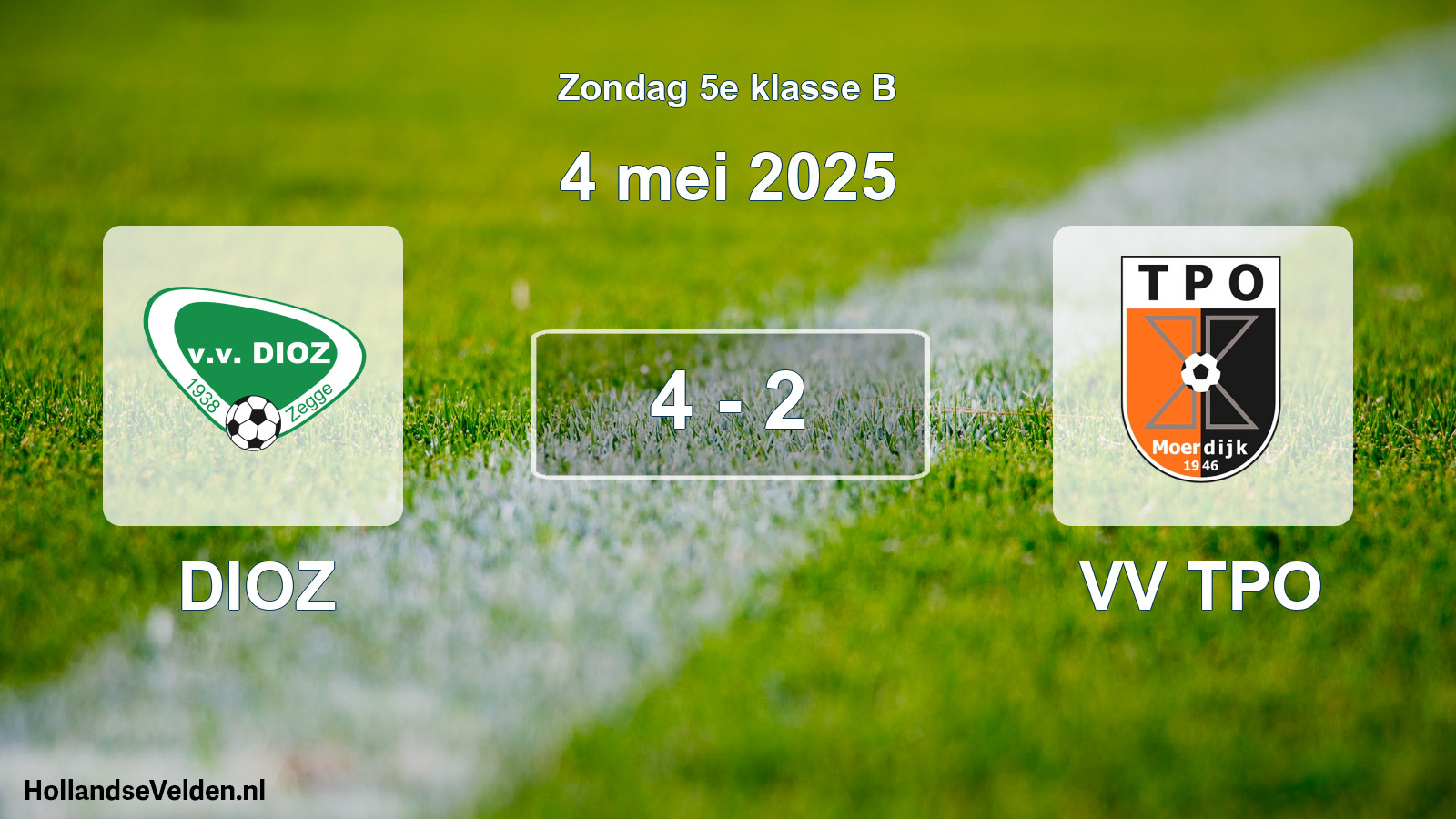 Total number of matches played: DIOZ - VV TPO 4 - 2 (4 May 2025)