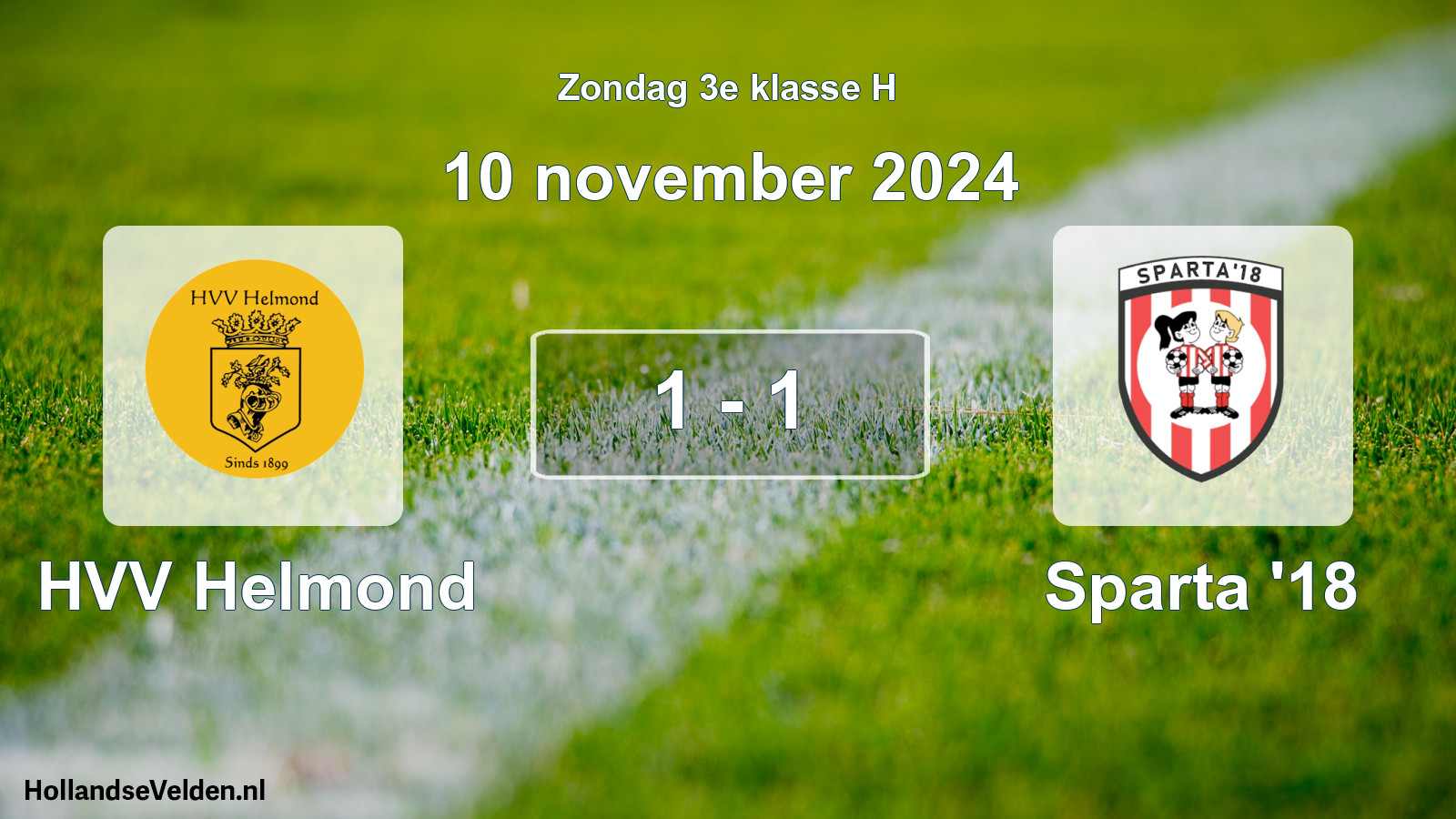 Total number of matches played: HVV Helmond - Sparta '18 1 - 1 (10 November 2024)