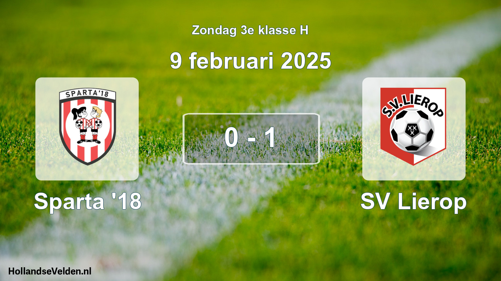 Total number of matches played: Sparta '18 - SV Lierop 0 - 1 (9 February 2025)