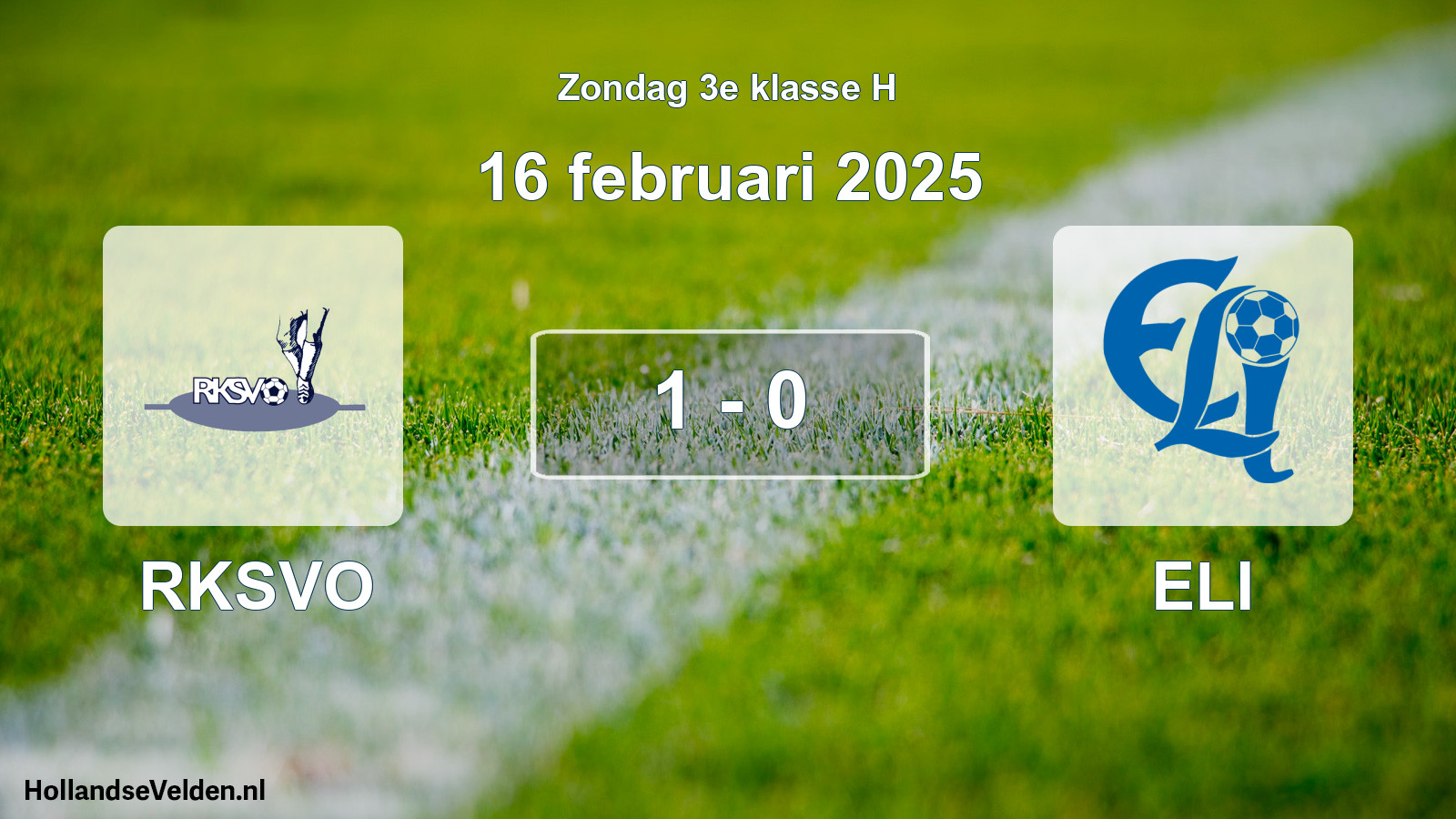 Total number of matches played: RKSVO - ELI 1 - 0 (16 February 2025)