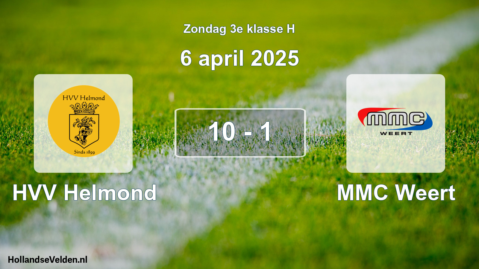 Total number of matches played: HVV Helmond - MMC Weert 10 - 1 (6 April 2025)