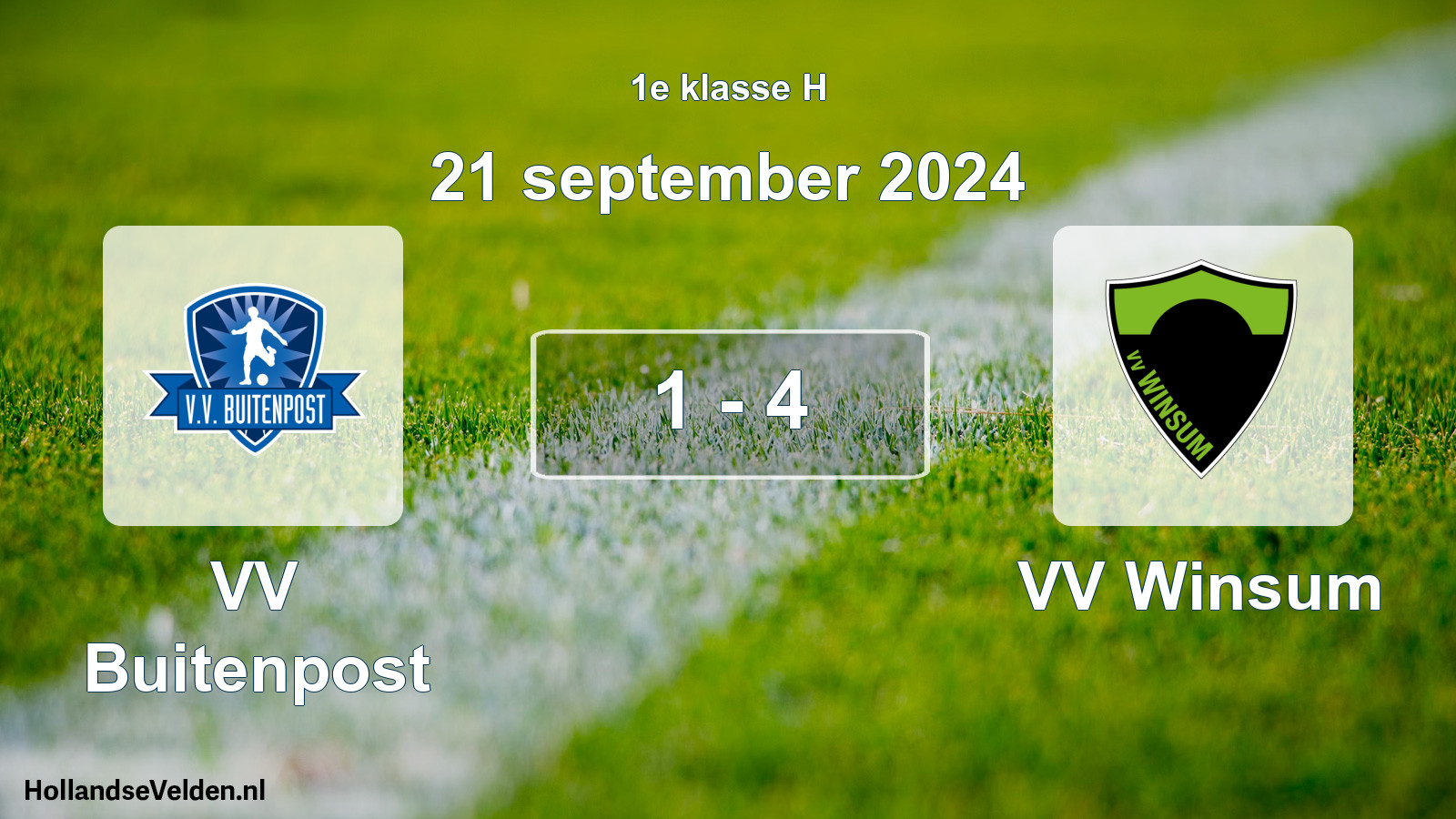 Total number of matches played: VV Buitenpost - VV Winsum 1 - 4 (21 September 2024)