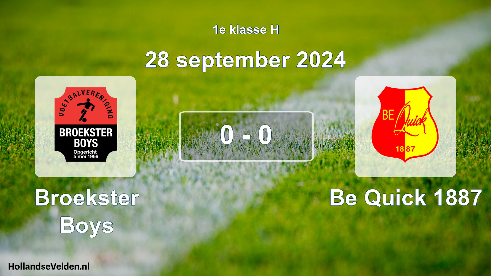 Total number of matches played: Broekster Boys - Be Quick 1887 0 - 0 (28 September 2024)