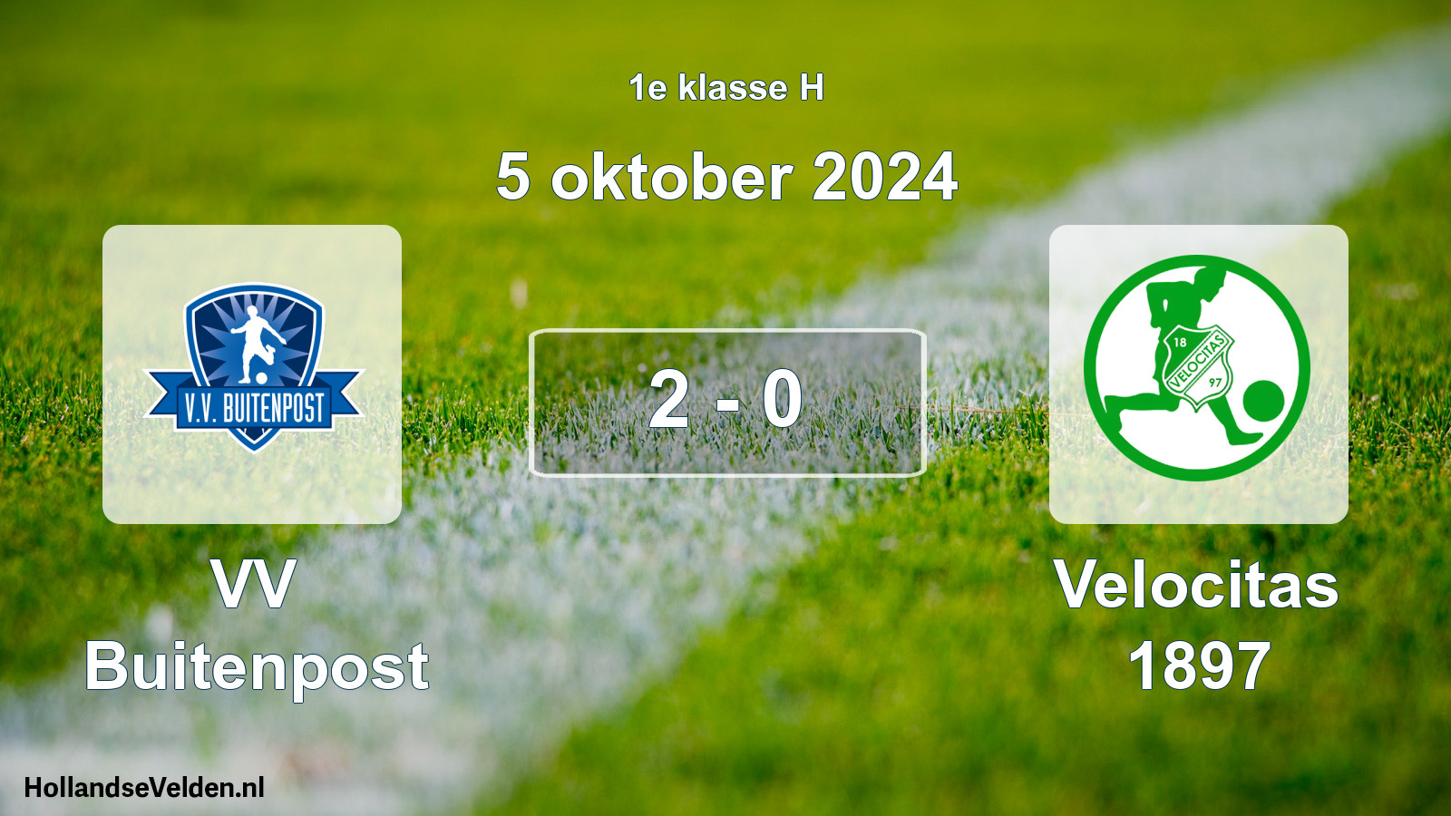 Total number of matches played: VV Buitenpost - Velocitas 1897 2 - 0 (5 October 2024)