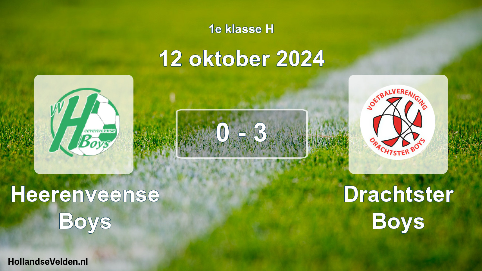 Total number of matches played: Heerenveense Boys - Drachtster Boys 0 - 3 (12 October 2024)
