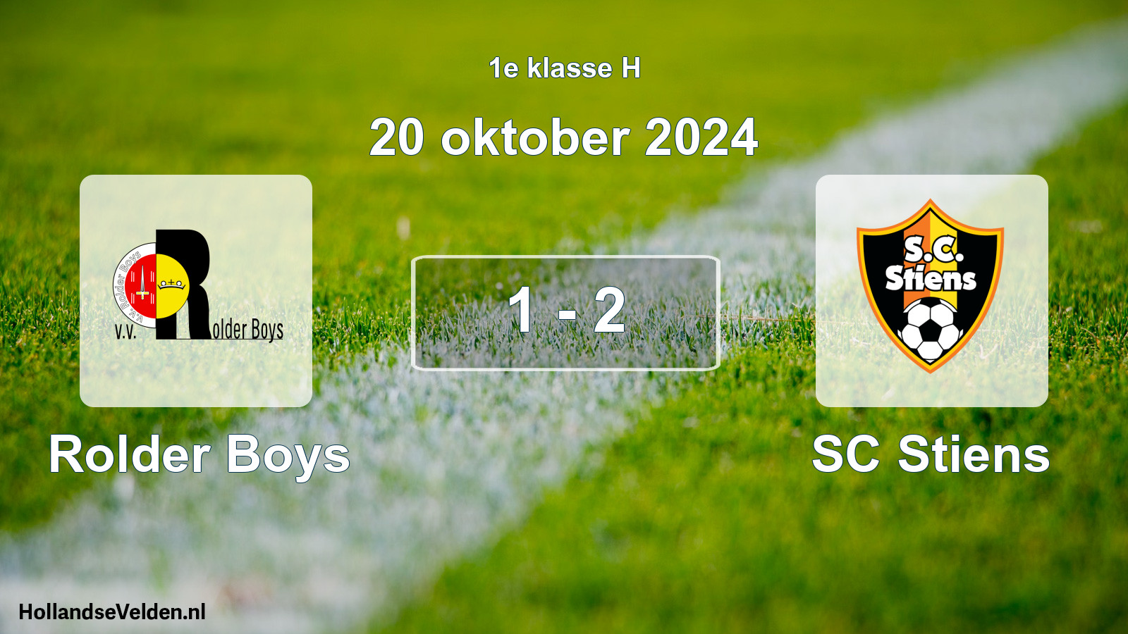 Total number of matches played: Rolder Boys - SC Stiens 1 - 2 (20 October 2024)