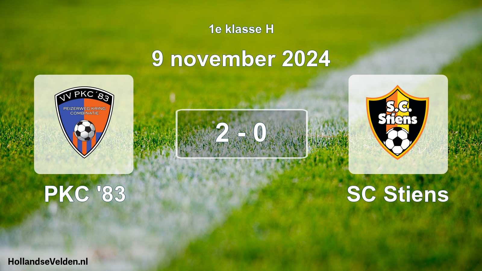 Total number of matches played: PKC '83 - SC Stiens 2 - 0 (9 November 2024)