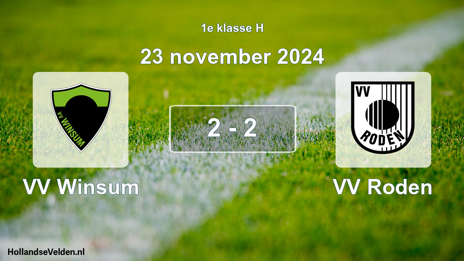 Total number of matches played: VV Winsum - VV Roden 2 - 2 (23 November 2024)