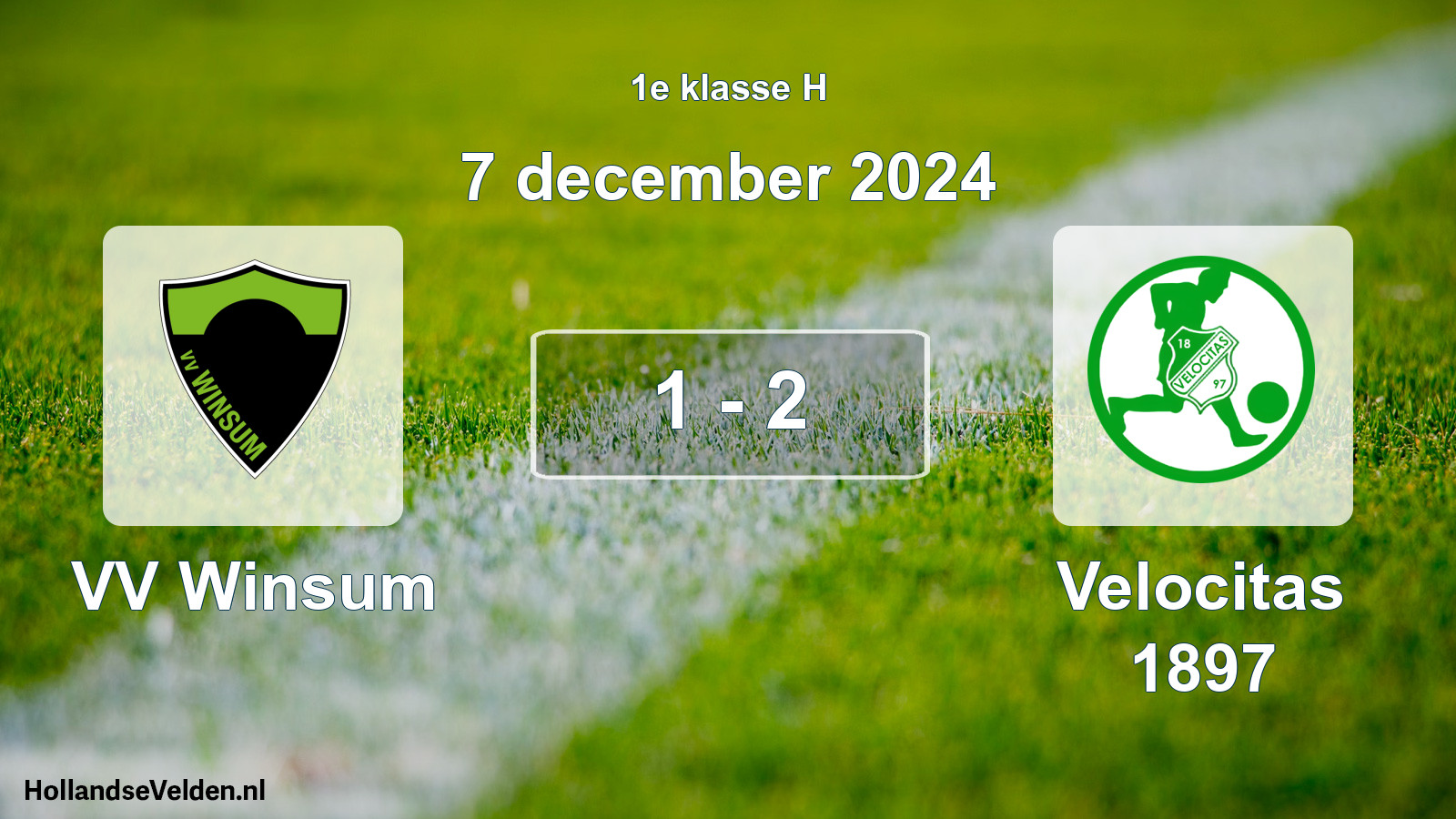 Total number of matches played: VV Winsum - Velocitas 1897 1 - 2 (7 December 2024)