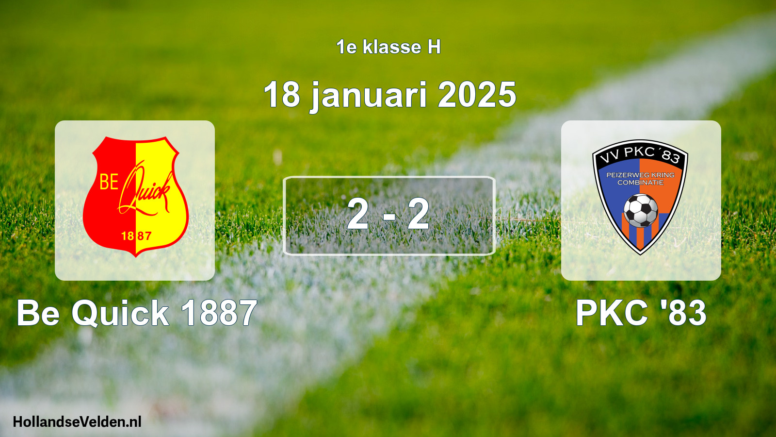 Total number of matches played: Be Quick 1887 - PKC '83 2 - 2 (18 January 2025)