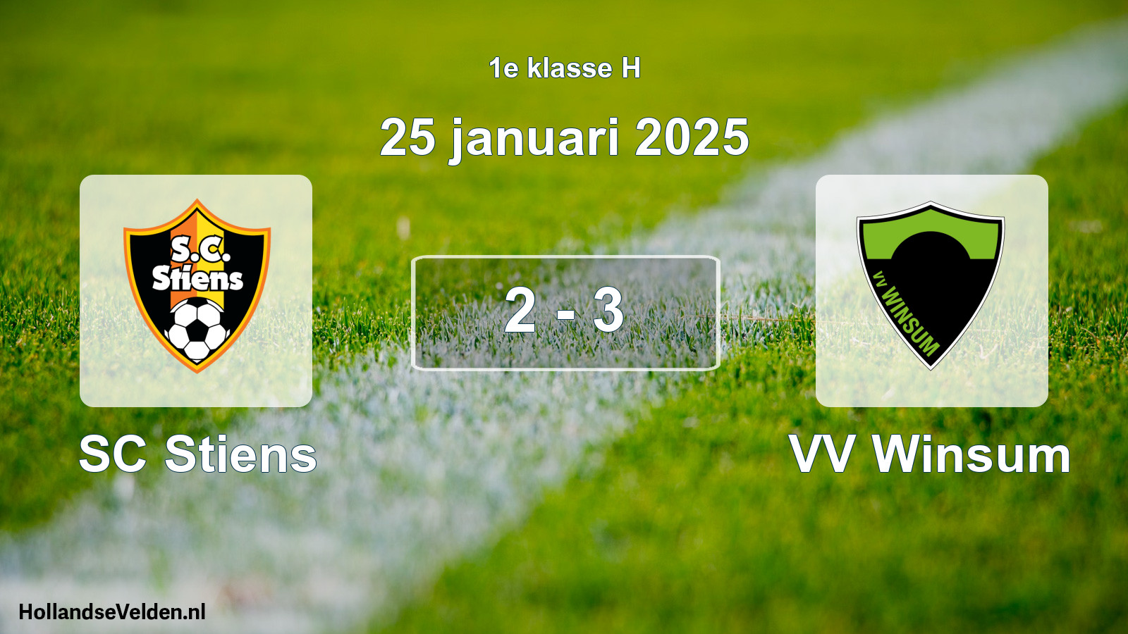 Total number of matches played: SC Stiens - VV Winsum 2 - 3 (25 January 2025)