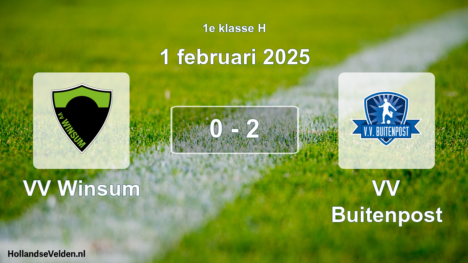 Total number of matches played: VV Winsum - VV Buitenpost 0 - 2 (1 February 2025)