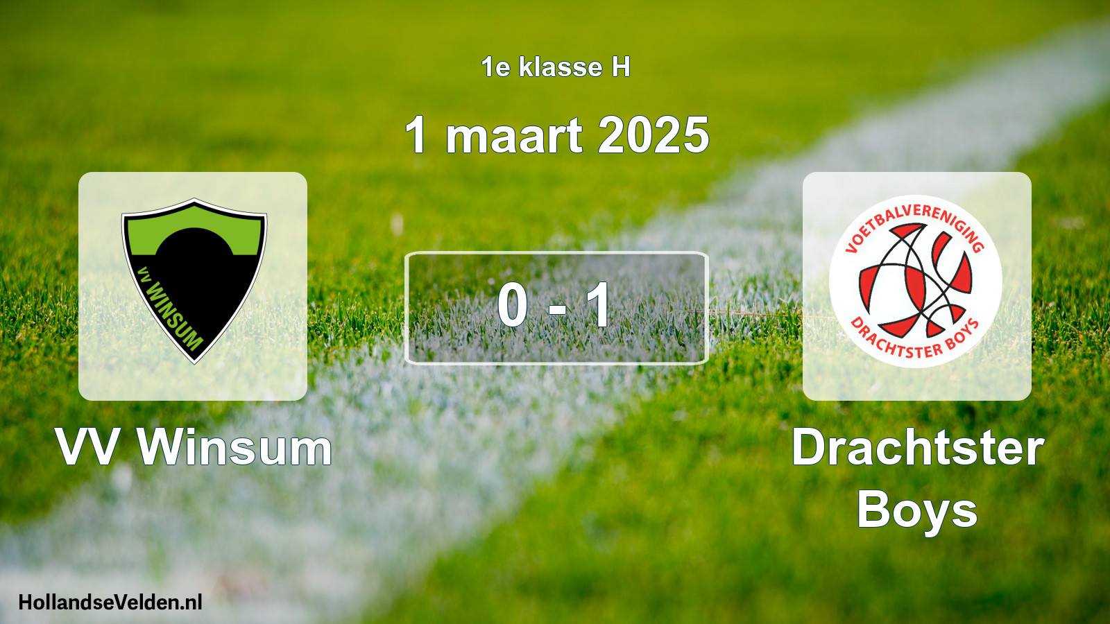 Total number of matches played: VV Winsum - Drachtster Boys 0 - 1 (1 March 2025)