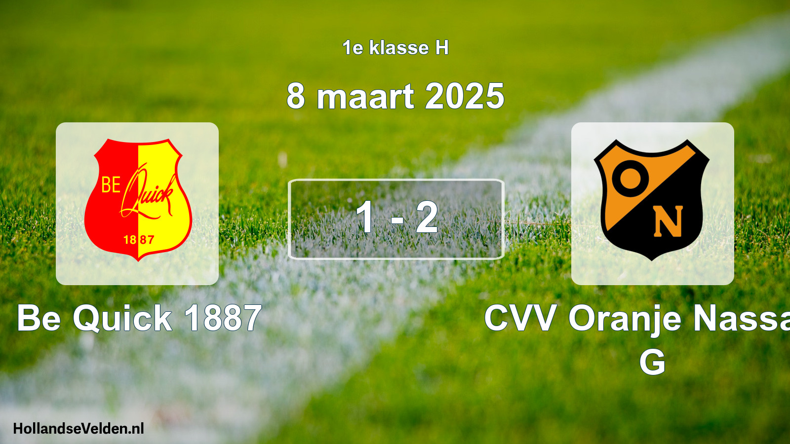 Total number of matches played: Be Quick 1887 - CVV Oranje Nassau G 1 - 2 (8 March 2025)