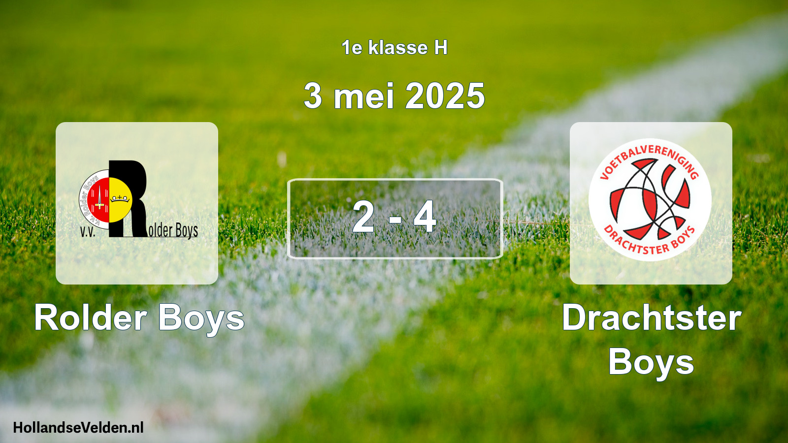 Total number of matches played: Rolder Boys - Drachtster Boys 2 - 4 (3 May 2025)