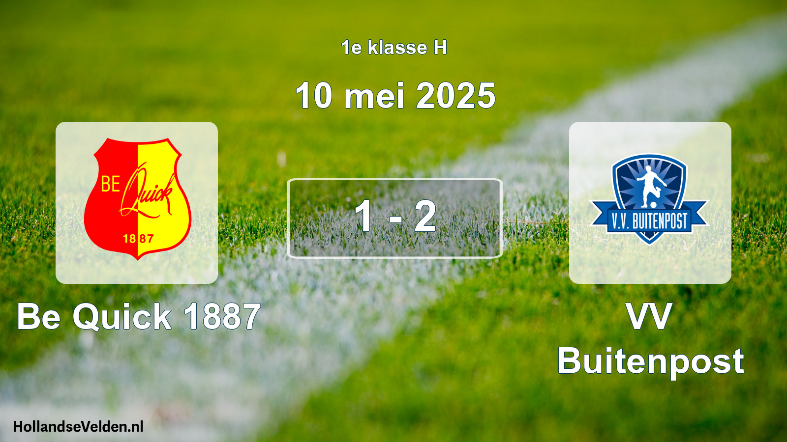 Total number of matches played: Be Quick 1887 - VV Buitenpost 1 - 2 (10 May 2025)