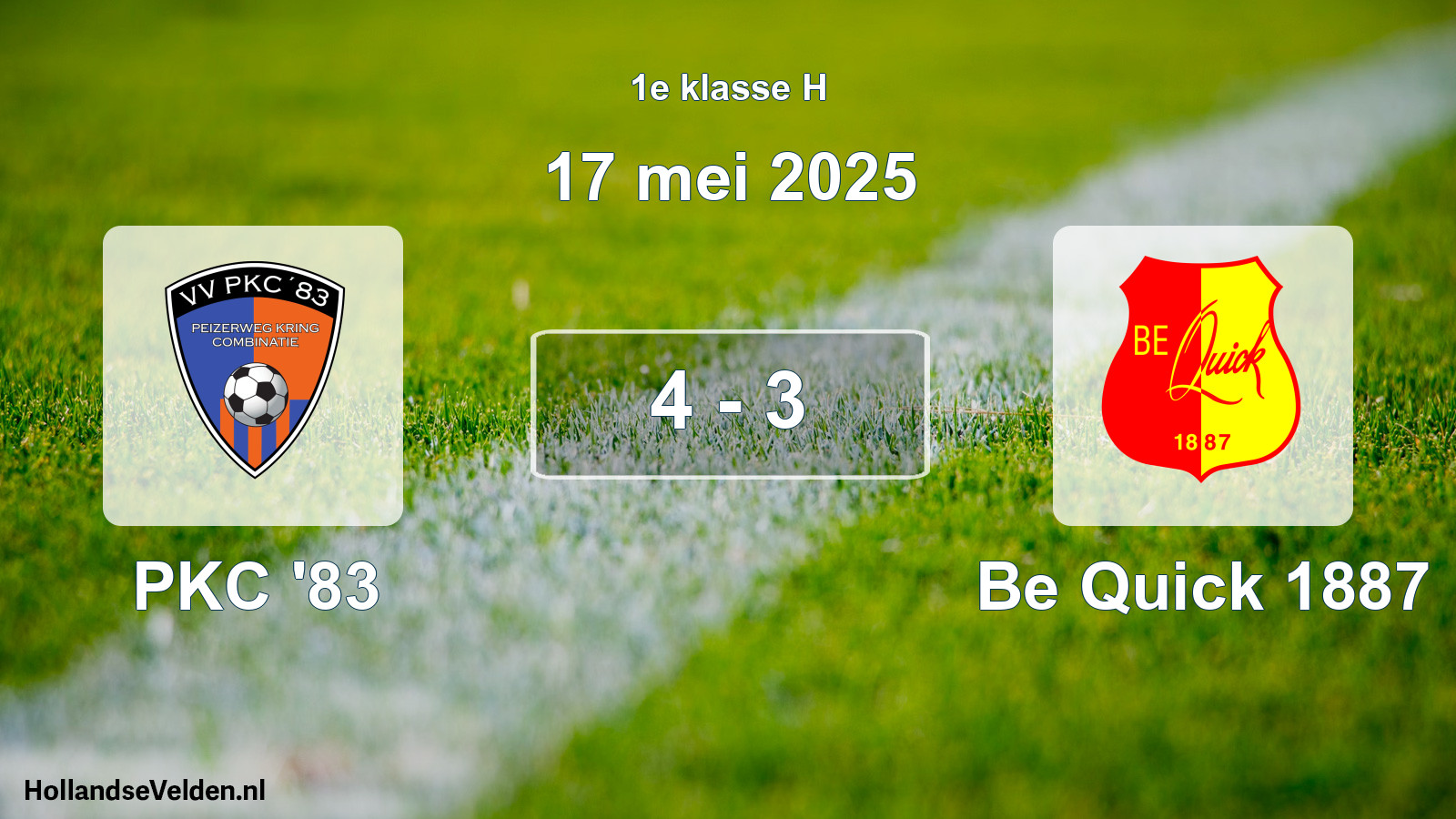 Total number of matches played: PKC '83 - Be Quick 1887 4 - 3 (17 May 2025)