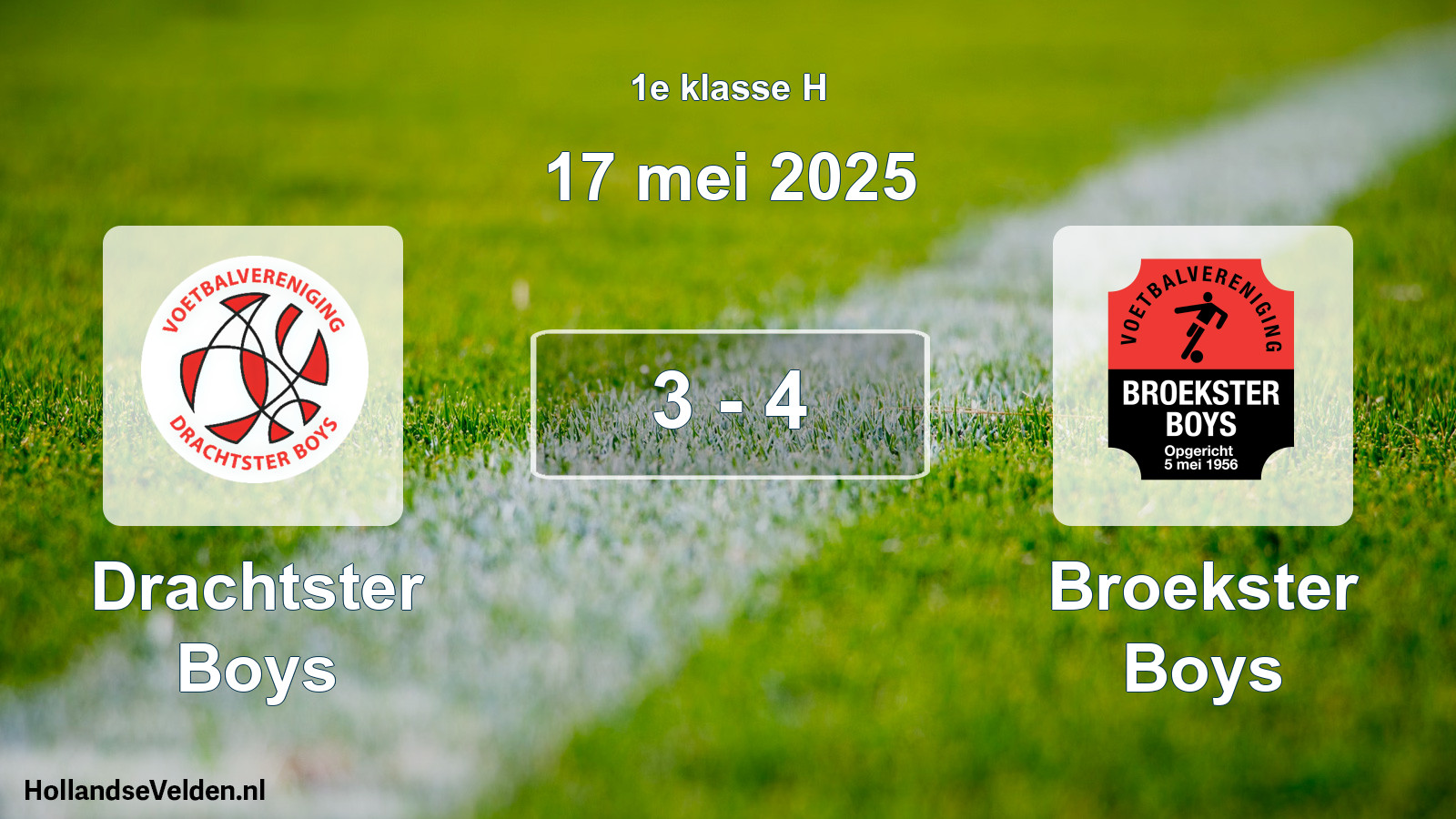 Total number of matches played: Drachtster Boys - Broekster Boys 3 - 4 (17 May 2025)