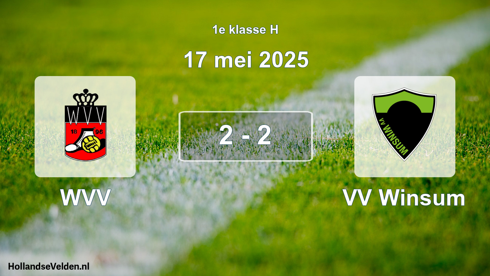 Total number of matches played: WVV - VV Winsum 2 - 2 (17 May 2025)
