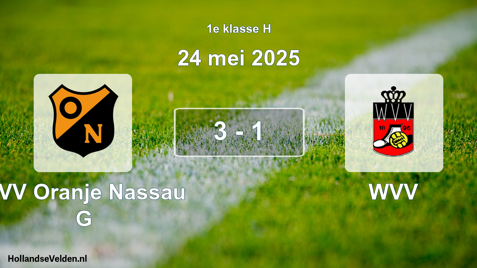 Total number of matches played: CVV Oranje Nassau G - WVV 3 - 1 (24 May 2025)