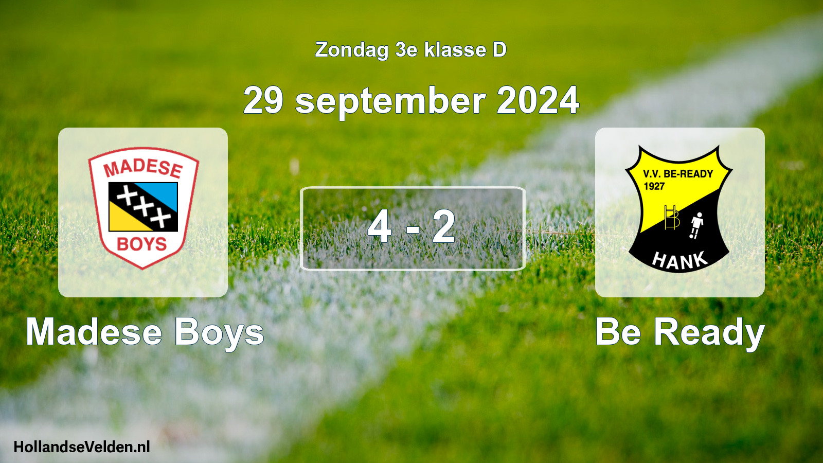 Total number of matches played: Madese Boys - Be Ready 4 - 2 (29 September 2024)