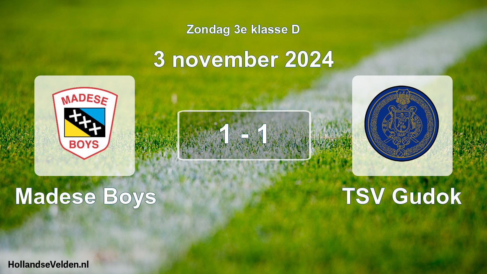Total number of matches played: Madese Boys - TSV Gudok 1 - 1 (3 November 2024)