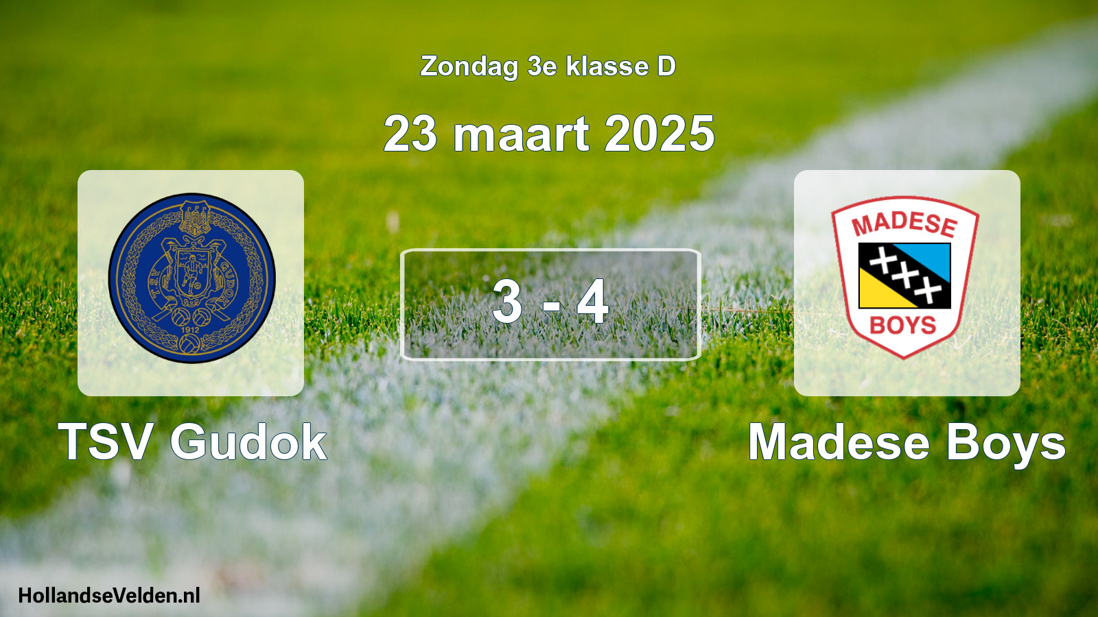 Total number of matches played: TSV Gudok - Madese Boys 3 - 4 (23 March 2025)