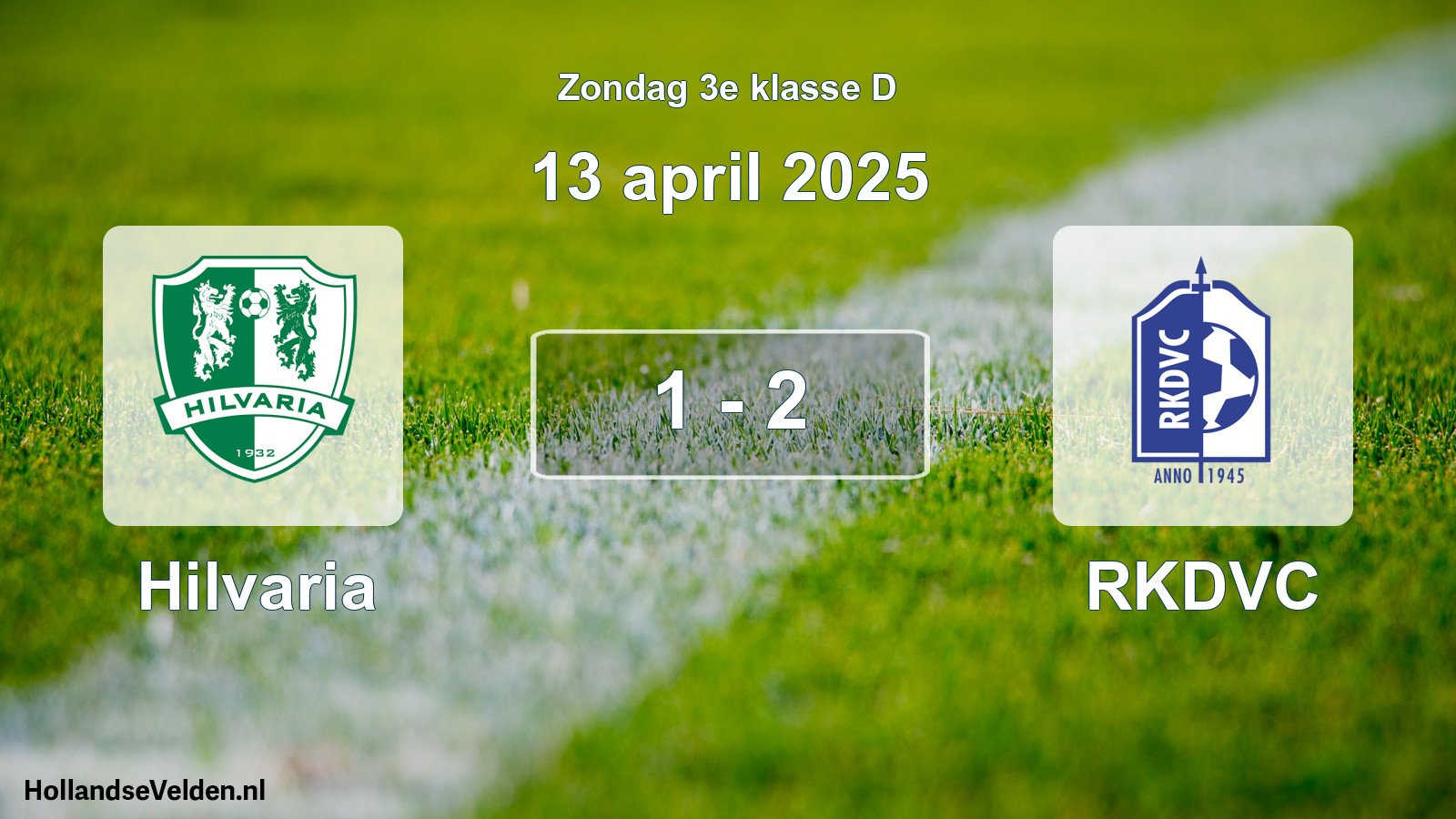 Total number of matches played: Hilvaria - RKDVC 1 - 2 (13 April 2025)